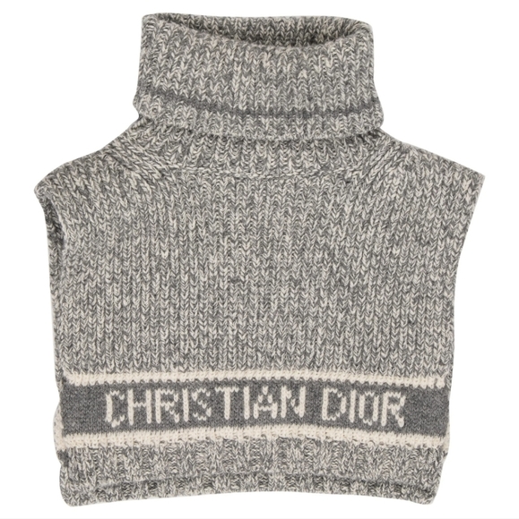 NWT Christian Dior D-White Cashmere Snood - Picture 1 of 5